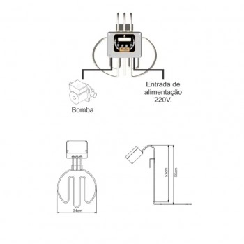 Controlador Portátil Automático 50L Com Dimmer